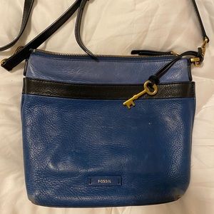 Blue Fossil Crossbody Purse